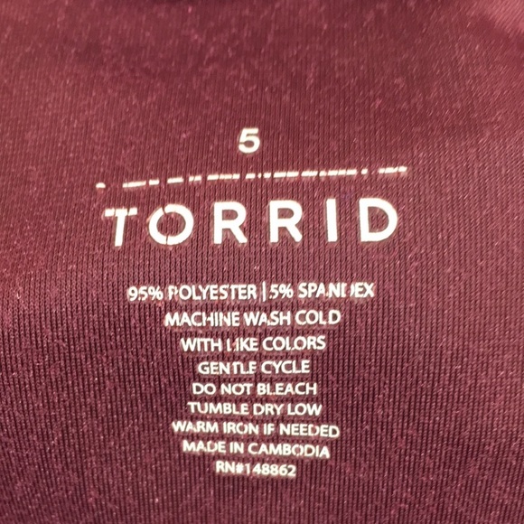 Torrid Pants Womens 5 5X Wine‎ Velour Velvet Skinny Pull On Plush - Picture 7 of 12